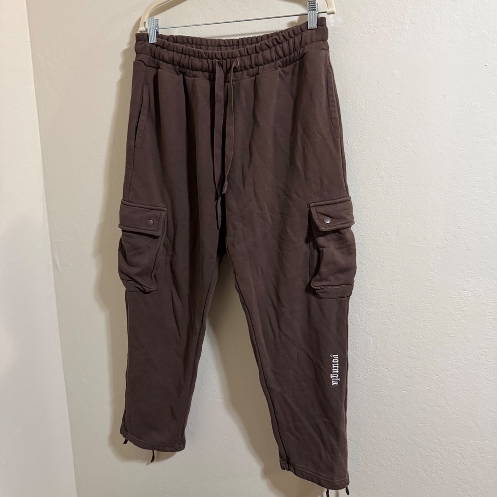 YoungLA 224 Rambo Joggers 2.0 Cargo Sweatpants Men Large Brown Good Preowned - Picture 4 of 7